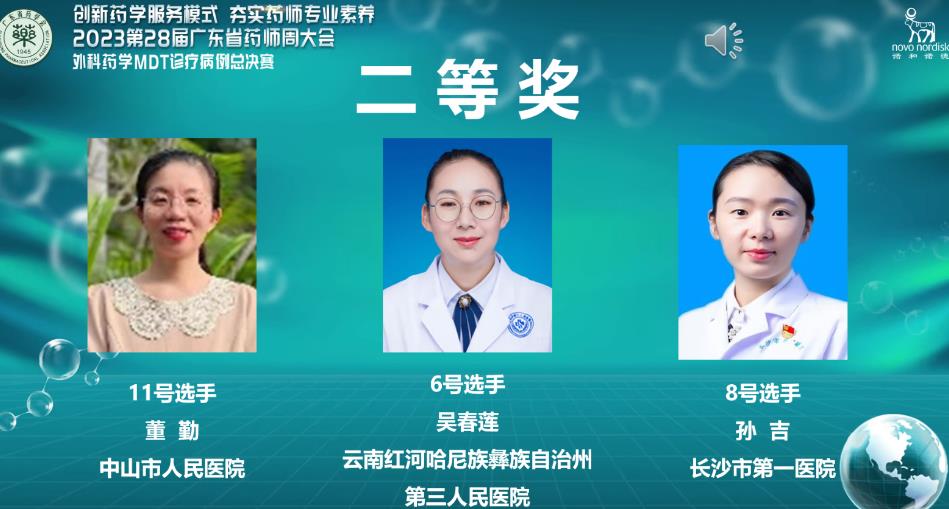 红河州第三人民医院吴春莲在全国外科药学MDT诊疗病例总决赛中获奖